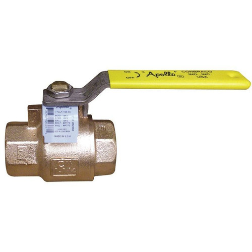 Apollo 7510201 Bronze Ball Valve, Inline, FNPT, 3/8-in