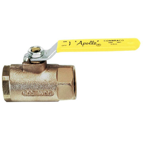 Apollo 7510241 Bronze Ball Valve, Inline, FNPT, 3/8-in