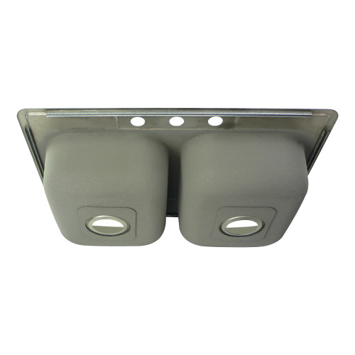 33-in x 22 1/64-in x 7-in 20 Gauge Double Equal Bowls, Stainless Steel Kitchen Sink, Drop-in Installation, with 4 Faucet Holes