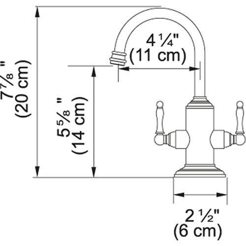 Farm House Hot & Filtered Cold Water Faucet In Satin Nickel