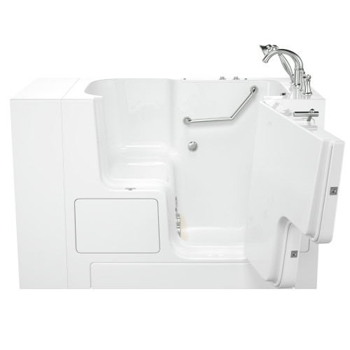32-in. x 52-in. Outward Opening Door Walk-In Jet Massage Bathtub with Tub Faucet in White