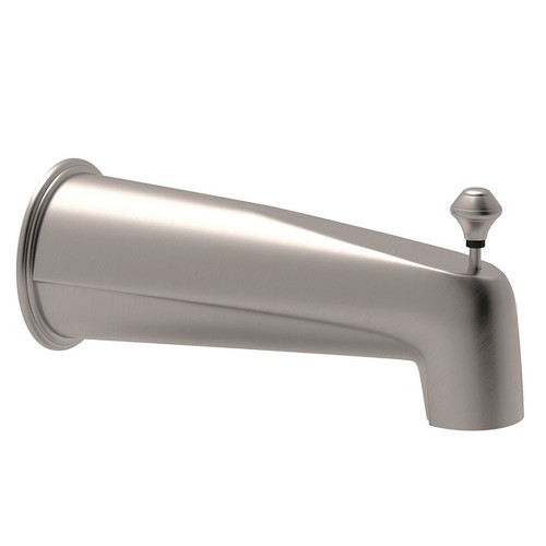 Wall Mount Tub Spout with Integrated Diverter in Satin Nickel