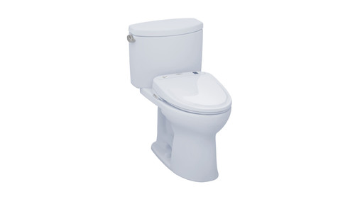 Toto MW454574CEFG#01 1.28 GPF Two-Piece Elongated Toilet with Single Flush and Washlet+ S300e Washlet in Cotton
