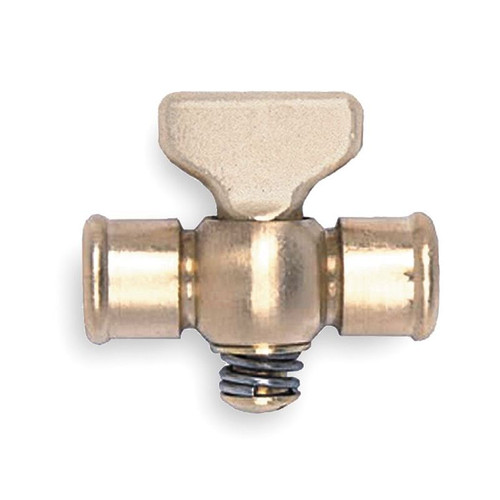 4138001 1/4-in Brass Air Cock, Spring Bottom Type, FNPT x FNPT Connection Type