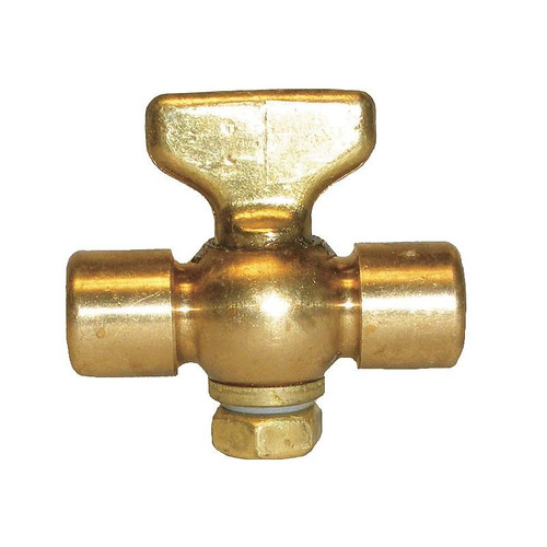 4139104 1/2-in Brass Air Cock, Nut Bottom Type, FNPT x FNPT Connection Type