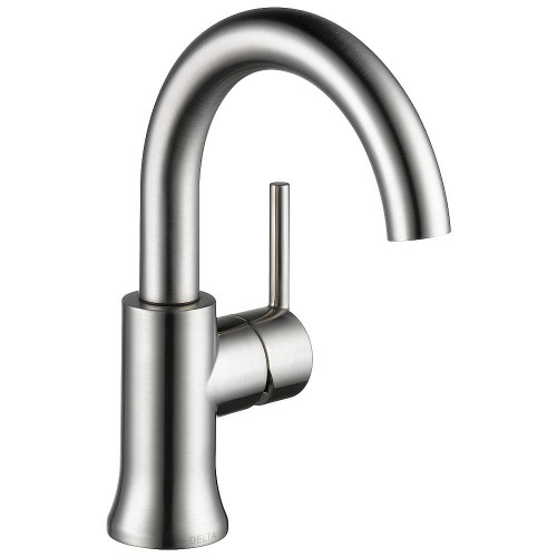 Single Handle High-Arc Lavatory Faucet in Stainless Finish, 1.2gpm Flow Rate