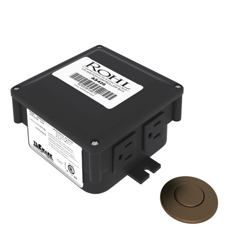 AS450EB Air Activated Switch Button with Control Box for Waste Disposal, English Bronze