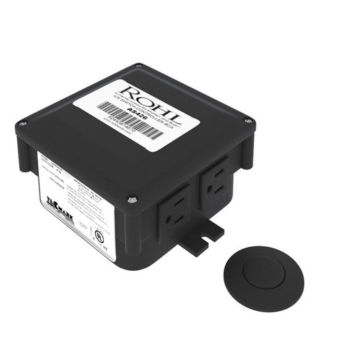 AS450MB Air Activated Switch Button with Control Box for Waste Disposal, Matte Black