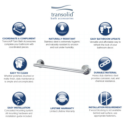 18-inch Towel Bar, In Brushed Stainless