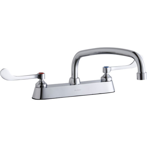 Elkay LK810AT12T6 Commercial 3-Hole Faucet in Chrome
