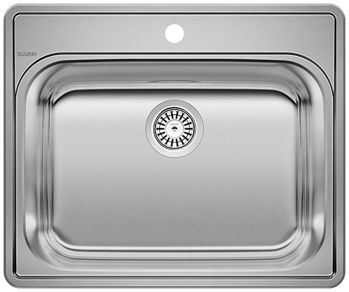 Blanco KF-441078 22-in X 25-in Essential Laundry Sink with Pull-Down Faucet and Strainer in Stainless Steel
