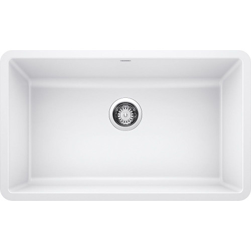 KFA-442533 Single Sink Kit with Pull-Down Faucet, Sink Grid, and Strainer in White