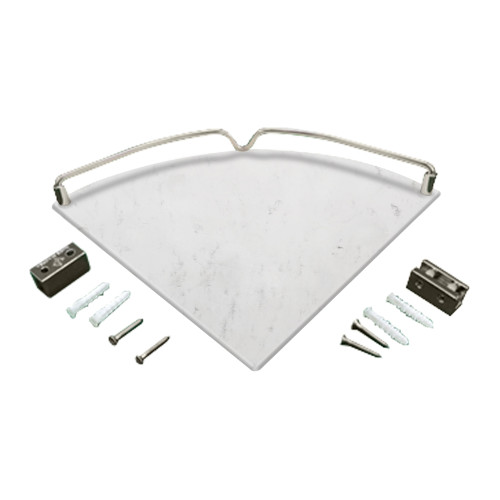 10-in x 10-in Corner Shelf, in White Venito