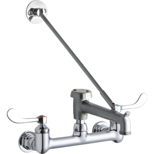 Elkay LK940BR07T4H Wall Mount 8in Center Commercial 2-Hole Faucet in Chrome