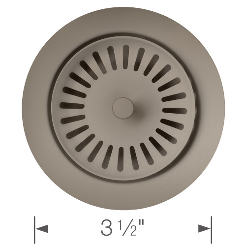 240332 Color-Coordinated Metal Waste Flange in Truffle