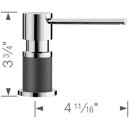 Blanco 402300 Lato Soap Dispenser in Chrome/Anthracite