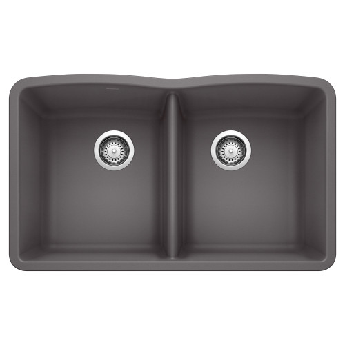 Blanco KA-441470 Diamond Equal Double Bowl Sink Kit in Cinder