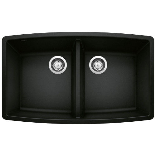 Blanco KA-442937 Performa Equal Double Bowl Sink Kit in Coal Black
