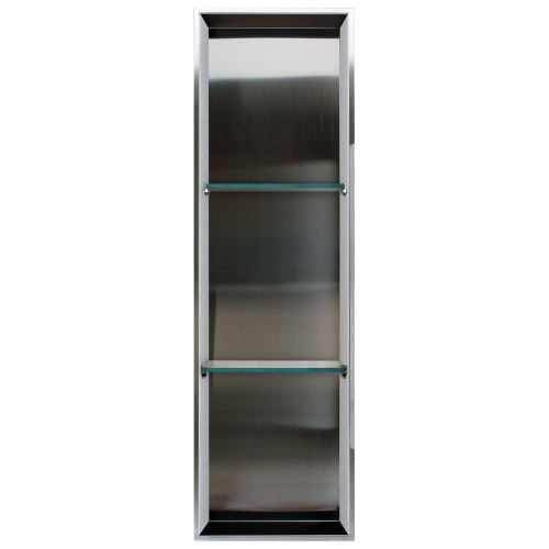 46.5-in Storage Pod, In Stainless Steel/Grey Beach