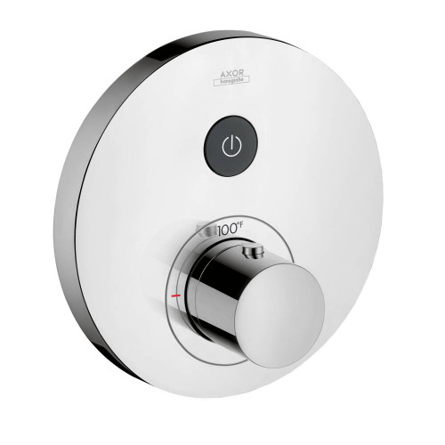 Single Function Thermostatic Trim Round in Chrome