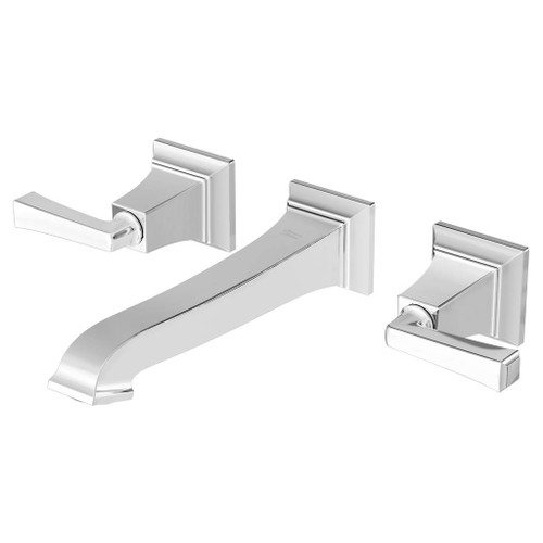 Two-Handle Wall Mount Faucet in Polished Chrome Finish