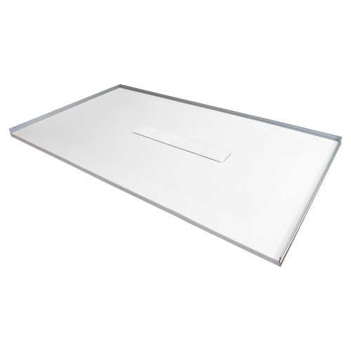Transolid FZS7940C-31 Trimslate 79-in x 40-in Zero Threshold Shower Base with Center Drain, White