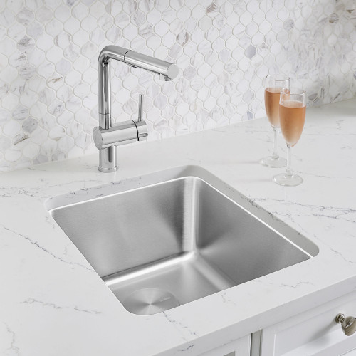 16-in x 18-in Stainless Steel Undermount Bar Sink in Stainless Steel