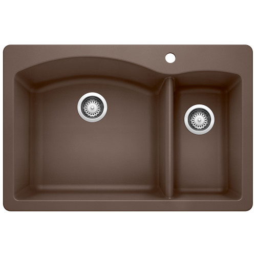 Blanco KA-440197 Diamond 1-1/2 Bowl Dual Mount Sink Kit in Café   