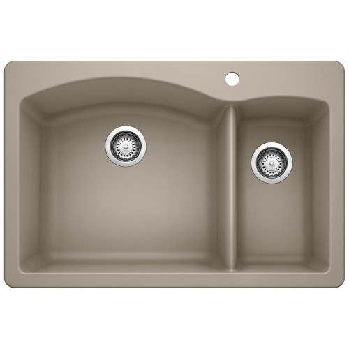 Blanco KA-441282 Diamond 1-1/2 Bowl Dual Mount Sink Kit in Truffle