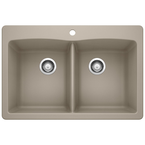 KA-441285 Diamond Equal Double Dual Mount Sink Kit in Truffle