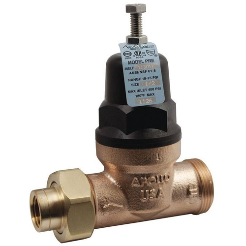 36ELF11401T Water Pressure Reducing Valve, Standard Valve Type, Lead Free Bronze, 3/4-in Pipe Size