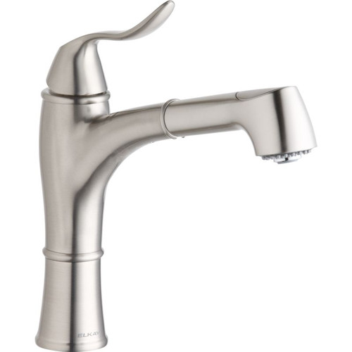Elkay LKEC1041NK Pull-Out Kitchen Single-Hole Faucet in Brushed Nickel