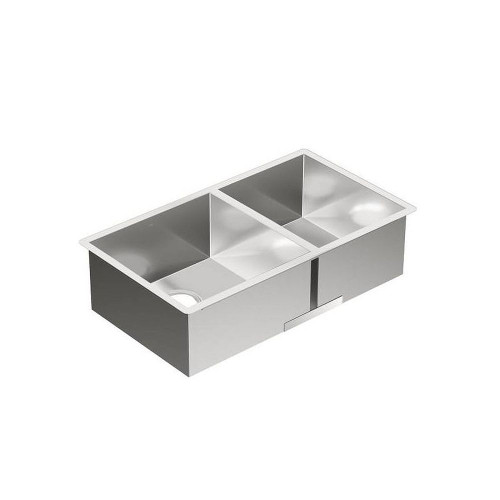 31.5in X 17.5in 18 Gauge Double Bowl Sink