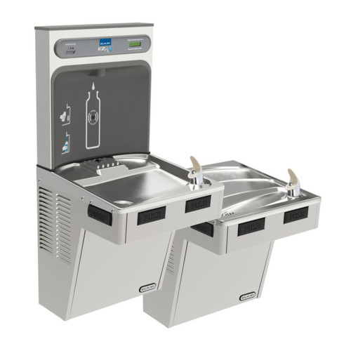 Filtered Bottle Filling Station with Bi-Level ADA Cooler in Stainless Steel