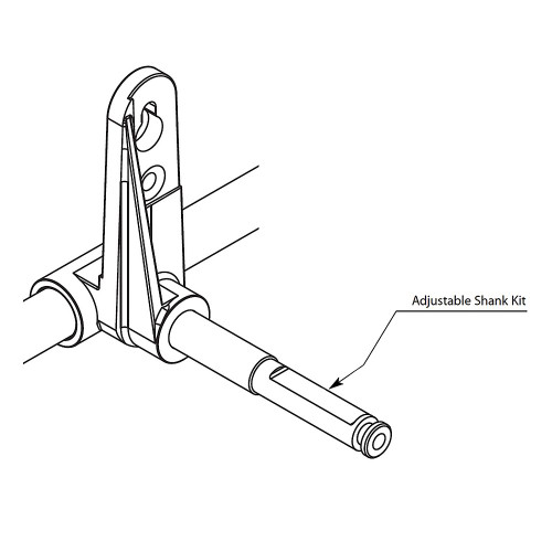 Adjustable Bathroom Wall Shank Kit