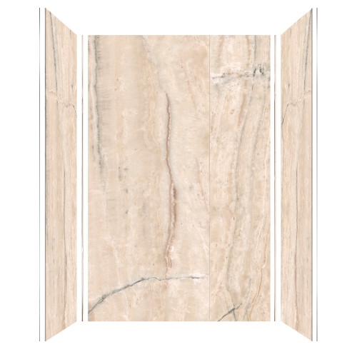 TWKE603696-KI32G Titan 60-in x 36-in x 96-in Eco Shower Wall Trimmable Kit, Savanna Creme (Glossy)