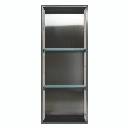 34.5-in Storage Pod, In Stainless Steel/Biscoti Marble