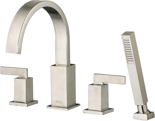 American Standard T184901.295 Roman Tub Faucet with Personal Shower for Flash Rough-In Valves in Brushed Nickel Finish