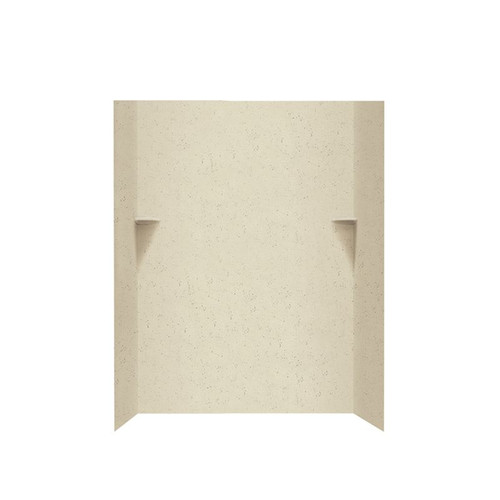 36-in D x 48-in W x 72-in H Solid Surface Shower Wall Kit in Crystal Cream