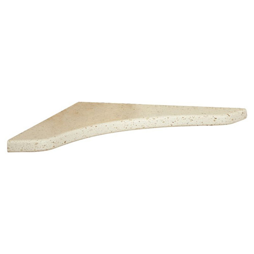 11.25-in D x 11.25-in W x 0.5-in H Solid Surface Soap Dish in Ivory Glass