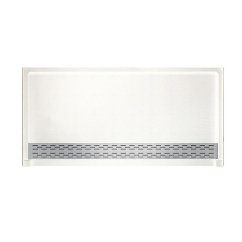 34-in D x 64-in W x 5.33-in H Solid Surface Shower Base in Tahiti White