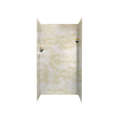 36-in D x 36-in W x 72-in H Solid Surface Shower Wall Surround in Cloud White