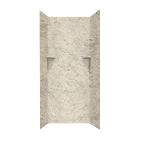 36-in D x 36-in W x 72-in H Solid Surface Shower Wall Surround in Mountain Haze