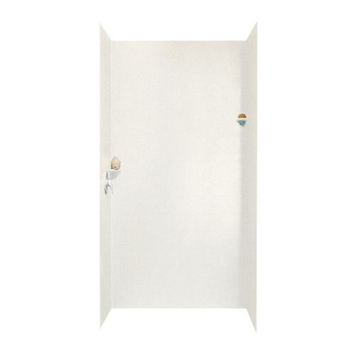 36-in D x 48-in W x 96-in H Solid Surface Shower Wall Surround in Tahiti Ivory
