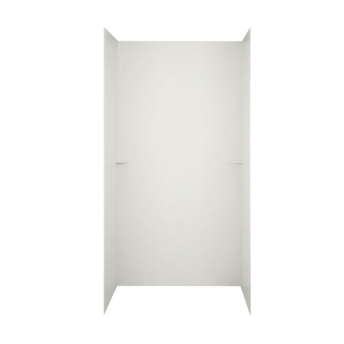 36-in D x 60-in W x 72-in H Solid Surface Shower Wall Surround in Bisque