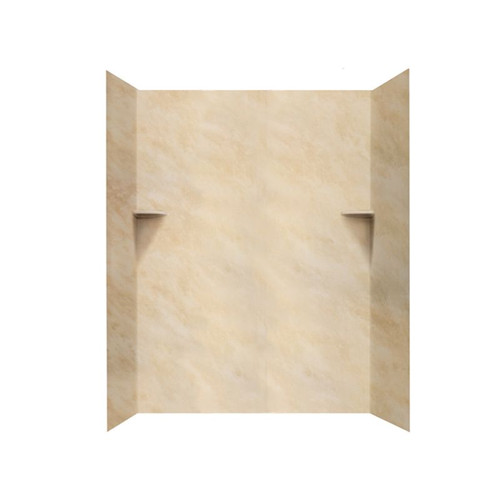 36-in D x 60-in W x 72-in H Solid Surface Shower Wall Surround in Golden Steppe