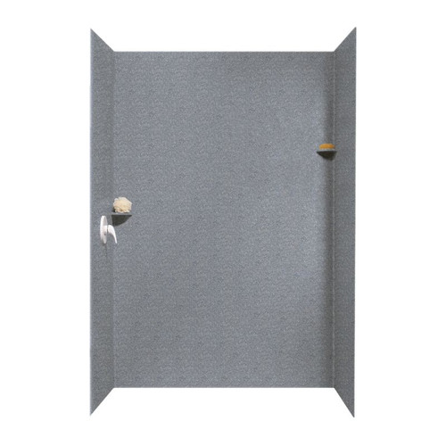 36-in D x 62-in W x 96-in H Solid Surface Shower Wall Surround in Night Sky