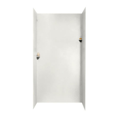 48-in D x 48-in W x 96-in H Solid Surface Shower Wall Surround in Bisque