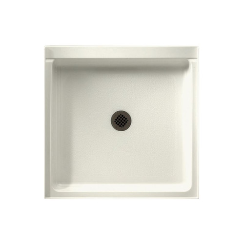 32.375-in D x 32.375-in W x 5.5-in H Solid Surface Shower Base in Bisque