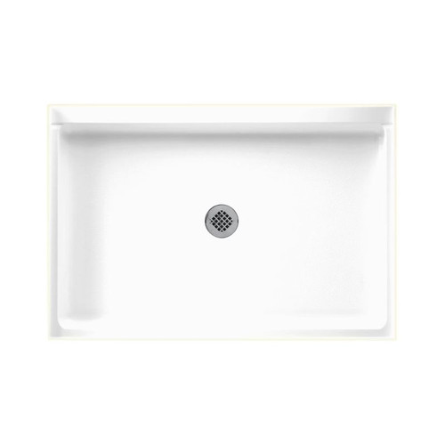 48.375-in W x 32.188-in D x 5.5-in H Solid Surface Shower Base in White